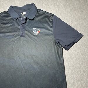 Houston Texans NFL‎ Team Apparel Mens Blue Short Sleeve Polo Shirt Size XL *
